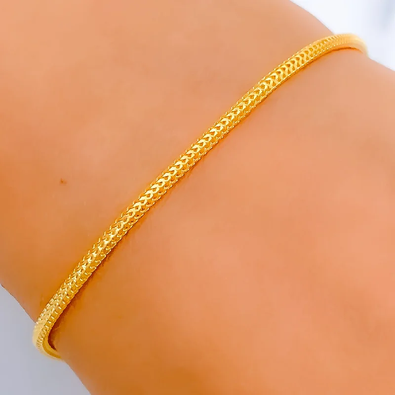 Women’s cuff bracelets-Classy Timeless 22k Gold Chain Bracelet