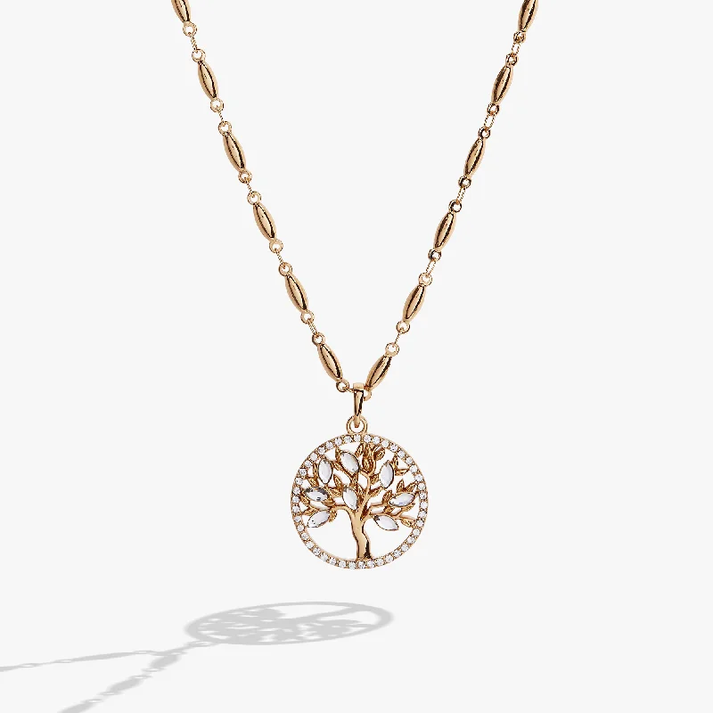 Women’s vintage necklaces-Faith and Family Tree of Life Pendant Necklace