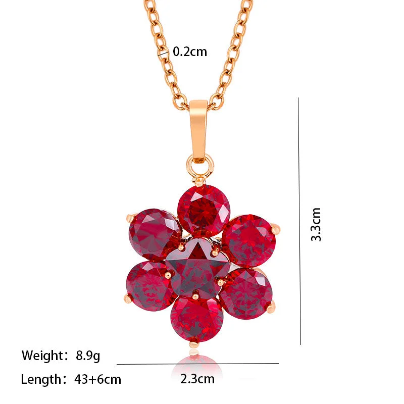 Red Flower Necklace