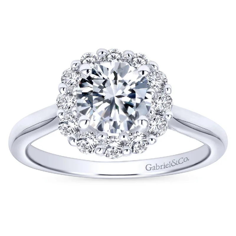 Women’s engagement rings with side stones-Diamond Engagement Ring