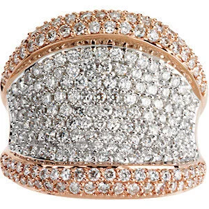 Women’s wedding engagement ring sets-2.25 Carat Two Tone Pave Diamond Ring