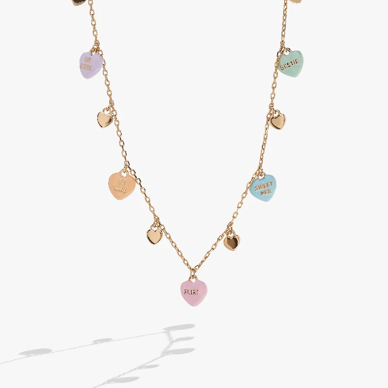 Women’s cross pendant necklaces-Sweethearts® Multi-Charm Necklace