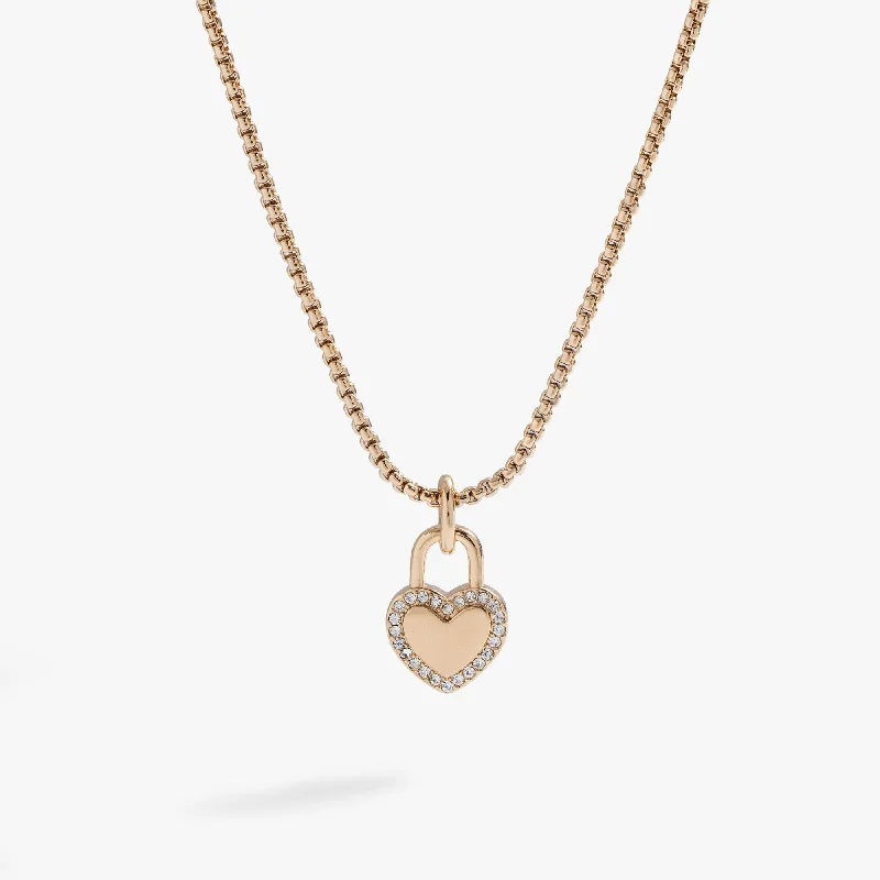 Women’s elegant gold necklaces-Heart Lock 'Follow Your Dreams' Necklace