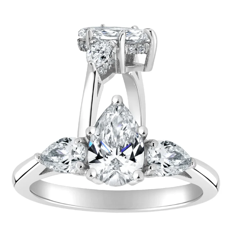 Women’s engagement rings with a band-1-1/2ctw Certified Lab Grown Diamond Hidden Halo Engagement Ring