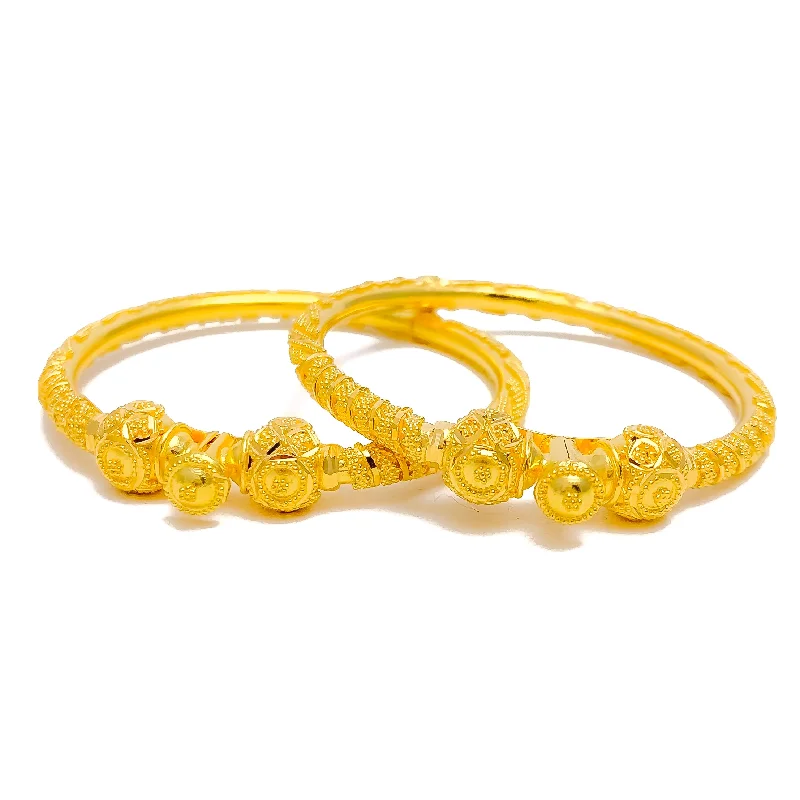 Women’s cuff bangles-Classic Radiant 2k Gold Baby Bangles