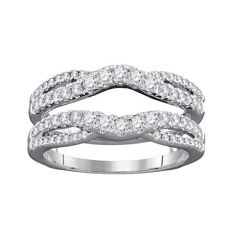 Women’s engagement rings with a band-5/8ctw Diamond Ring Guard