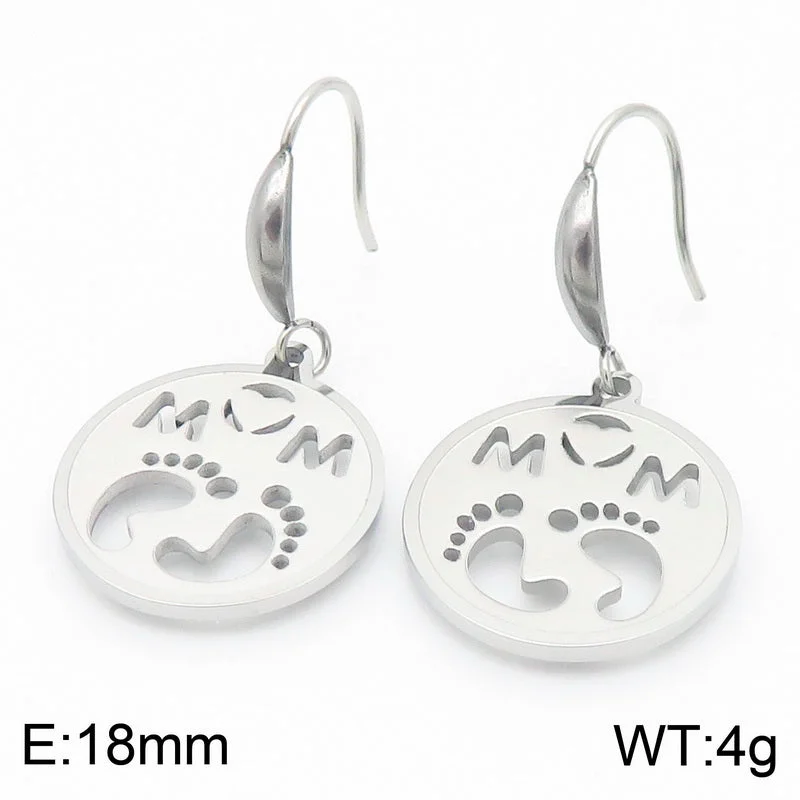 Steel Earrings Ke113771-KLX