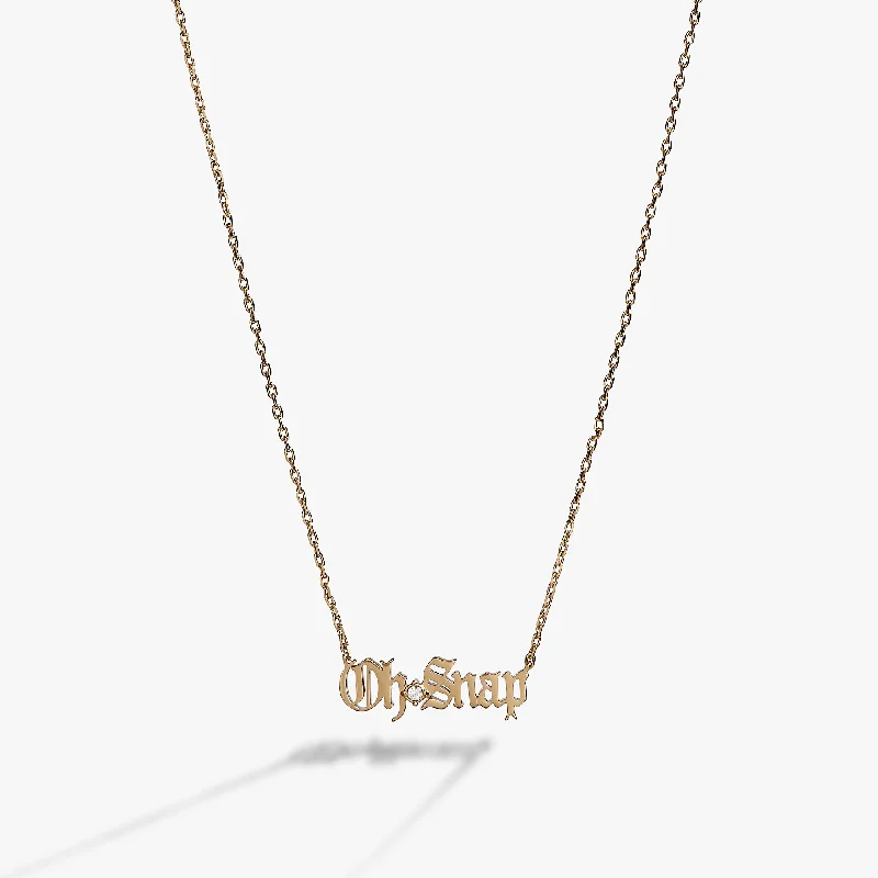 Women’s 14k gold necklaces-‘90s Nostalgia Oh Snap Necklace