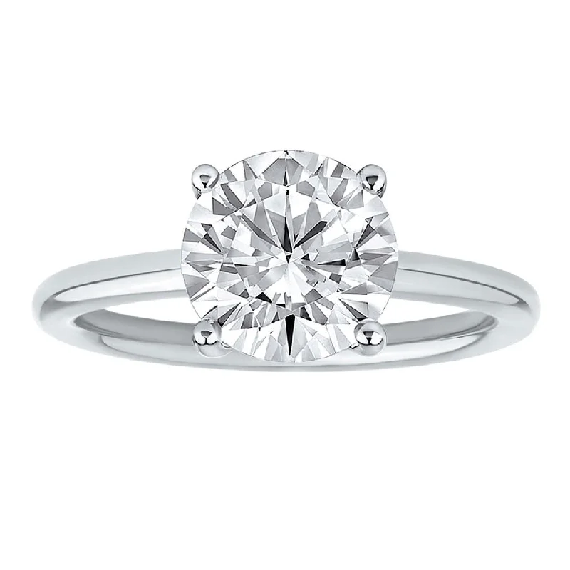 Women’s custom engagement rings-2ct Certified Lab Grown Diamond Solitaire Engagement Ring