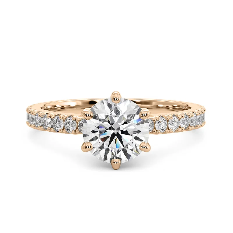 Women’s radiant cut engagement rings-Diamond Engagement Ring