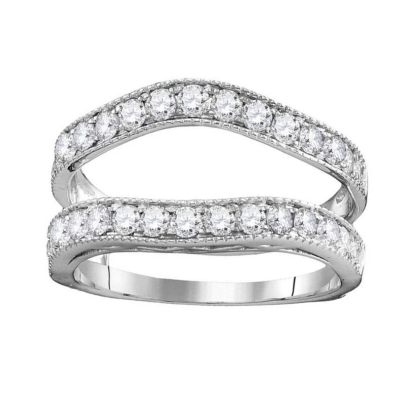 Women’s cathedral engagement rings-1ctw Diamond Ring Guard