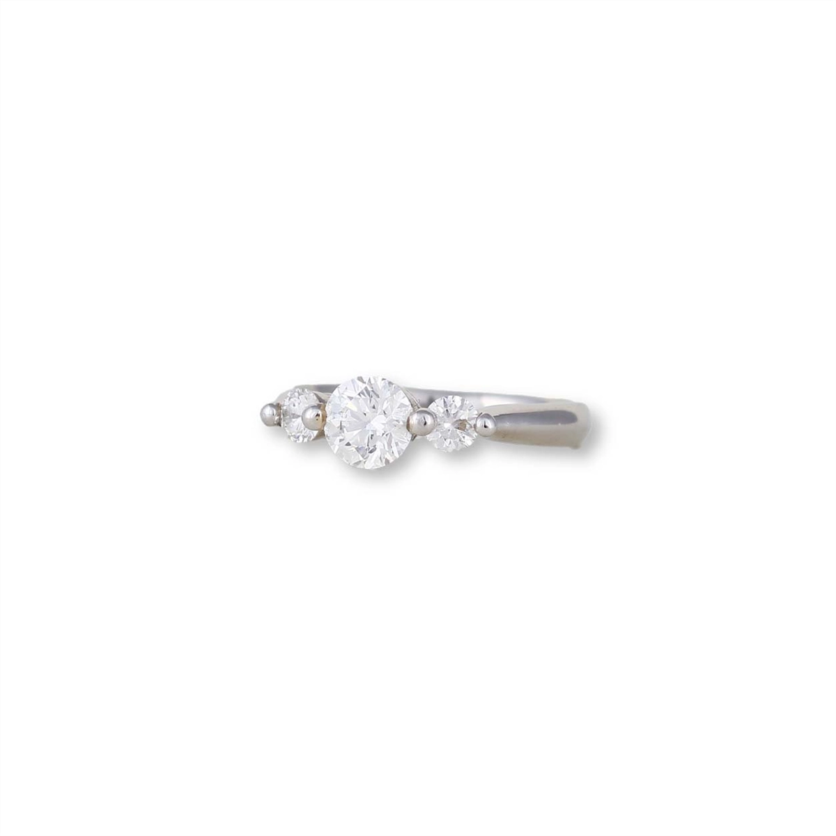 Women’s solitaire engagement rings-Lazare Kaplan Platinum Mounted Round Three Diamond Ring (Estate - Retail When New $3995)