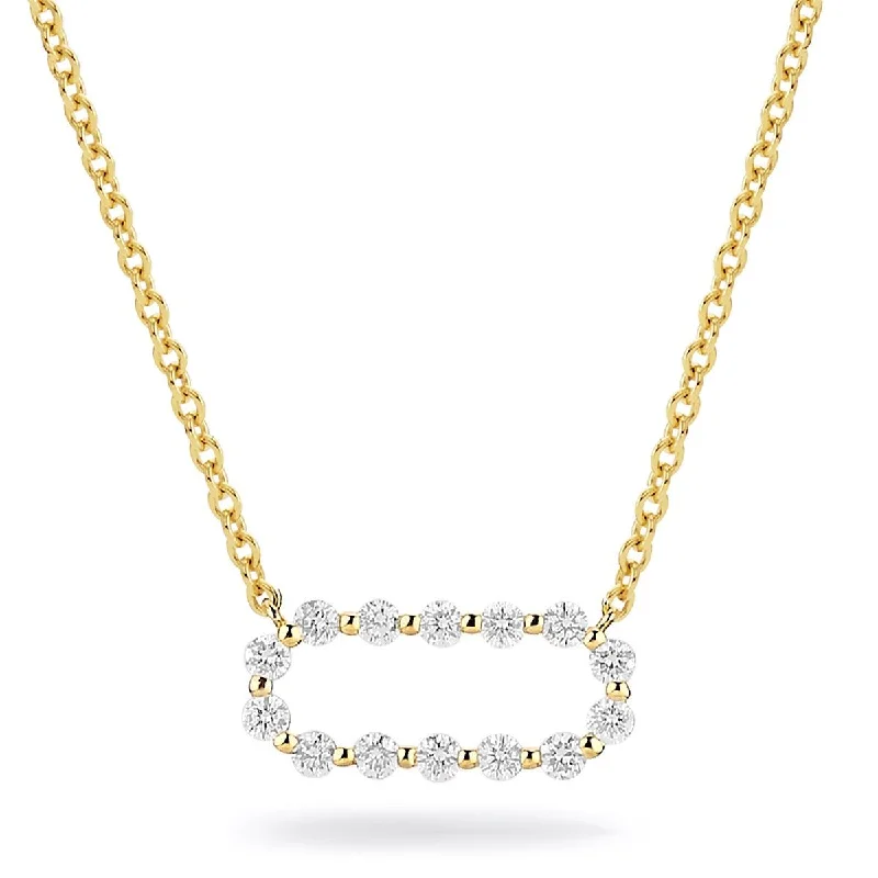 Women’s silver and diamond necklaces-Cloud Pavé Link Necklace