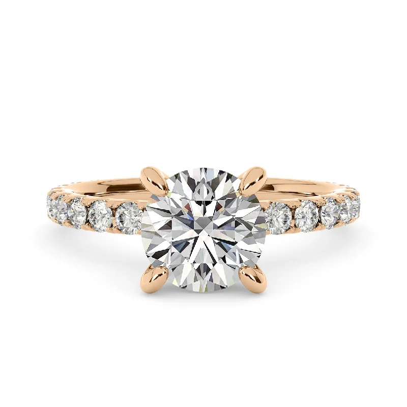 Women’s modern solitaire engagement rings-Diamond Engagement Ring