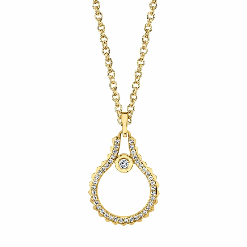 Women’s contemporary necklaces-Pavé Mini Signature MM Tetra Pendant