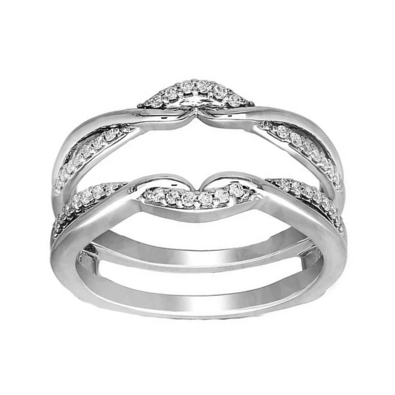 Women’s vintage halo engagement rings-1/5ctw Diamond Ring Guard