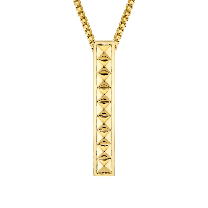 Women’s gold necklaces-Men's Tetra Pillar Necklace