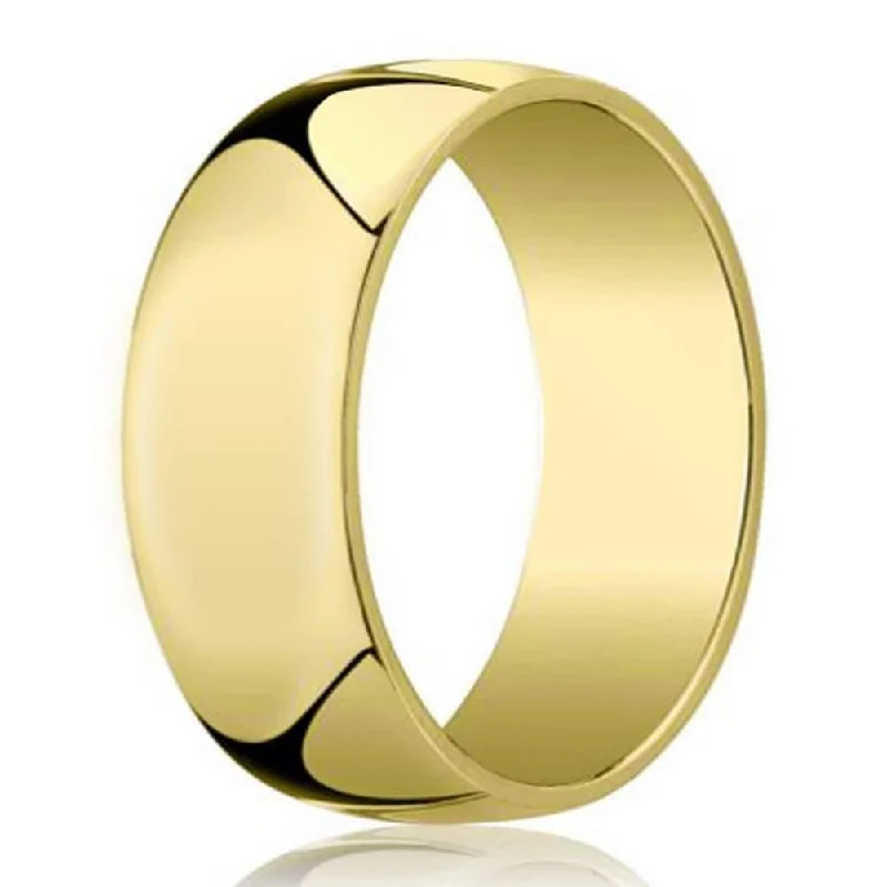 Women’s unique engagement rings-6mm 14k Yellow Gold Designer Wedding Ring for Men