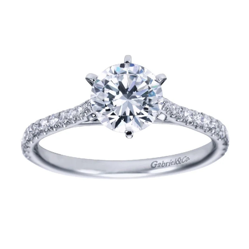 Women’s white gold engagement rings-Diamond Engagement Ring