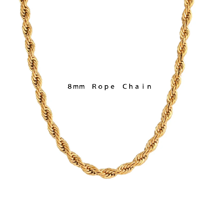 8mm Twist Chain Necklace 45 5cm