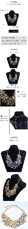 Women’s luxury diamond necklaces-Retro Multi-layer Flower Inlaid Diamond Necklace