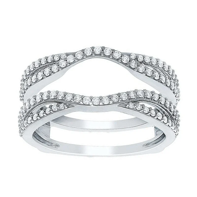 Women’s diamond solitaire engagement rings-1/2ctw Diamond Ring Guard