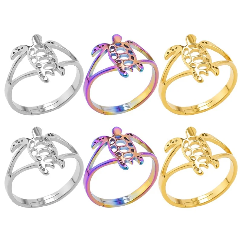 Women’s sterling silver rings-Simple Style Butterfly Stainless Steel Polishing Rings