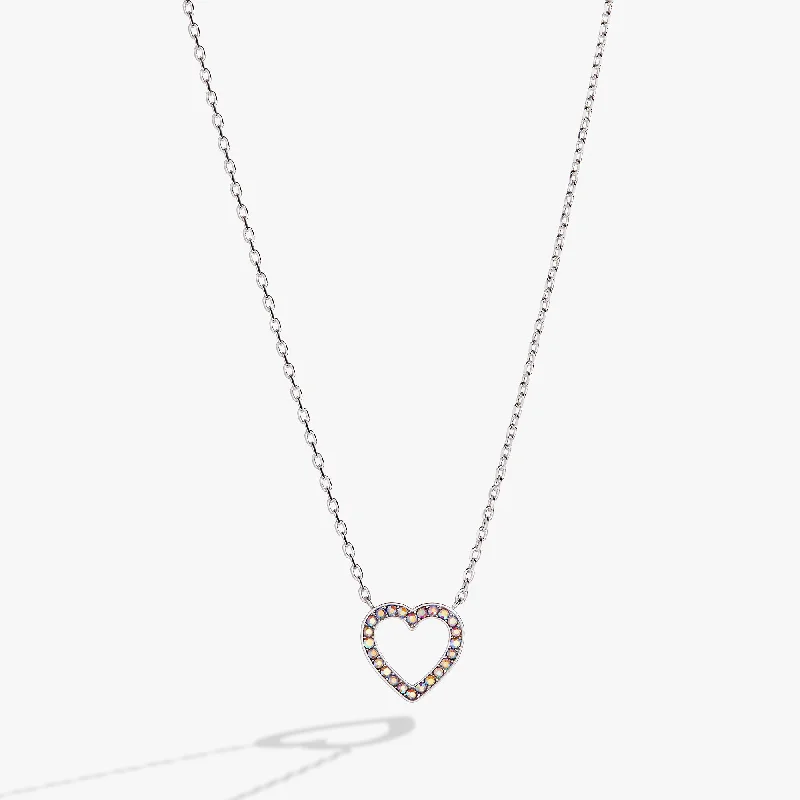 Women’s crystal necklaces-Heart and Crystal Necklace