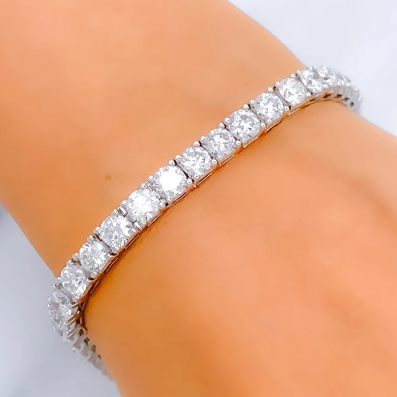 Women’s statement bracelets-Upscale Dazzling Diamond + 14k Gold  Bracelet