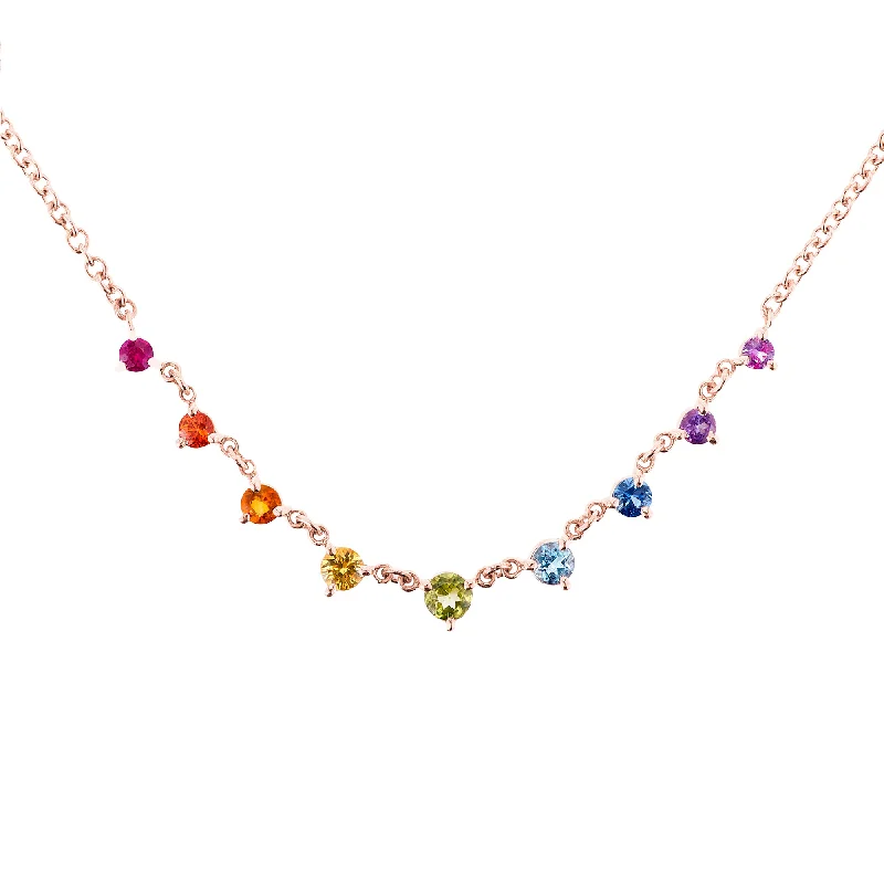 Women’s infinity pendant necklaces-Rainbow Mini Starstruck