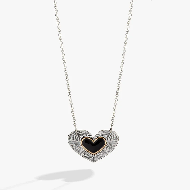 Women’s diamond halo necklaces-Antique Heart Necklace