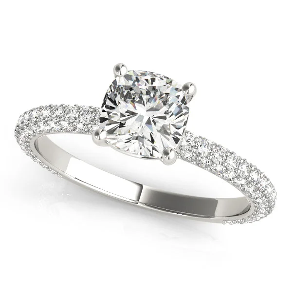 Women’s eternity engagement rings-PAVE ENGAGEMENT RING