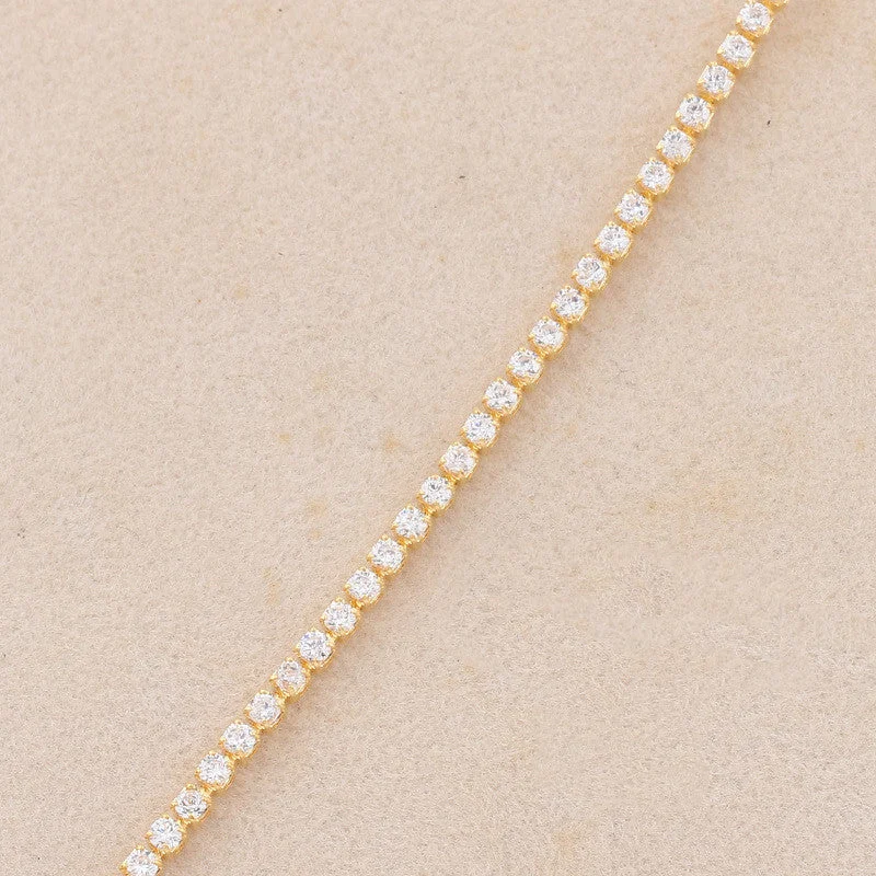 2mm White Diamond-Gold