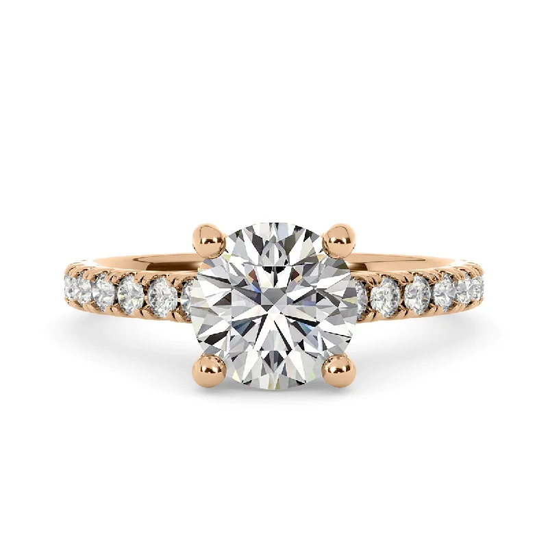 Women’s engagement rings with colored stones-Diamond Engagement Ring