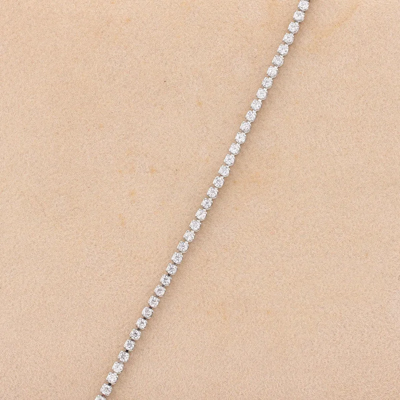 2mm White Diamond-White Gold Color