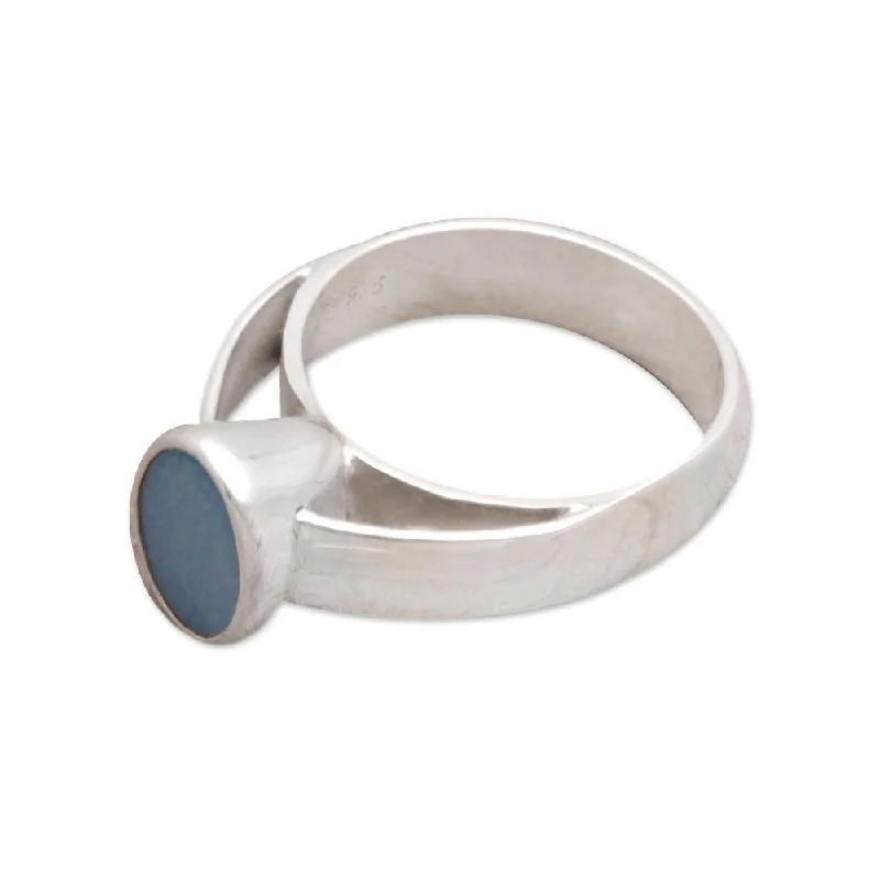 Women’s sapphire wedding rings-Handmade Opal Solitaire Ring, 'Pride' (Indonesia)