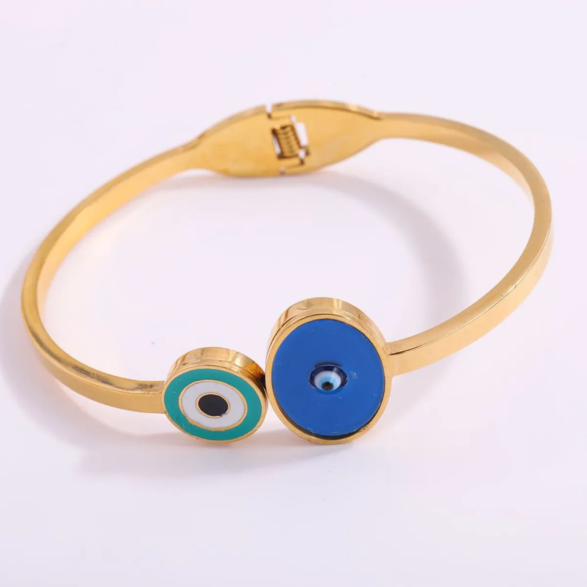 Golden Dripping Eyes Open-Ended Bracelet