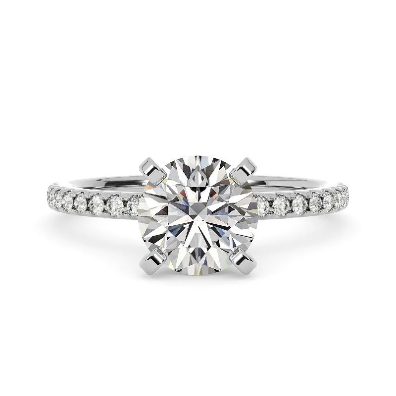 Women’s mixed metal engagement rings-Diamond Engagement Ring