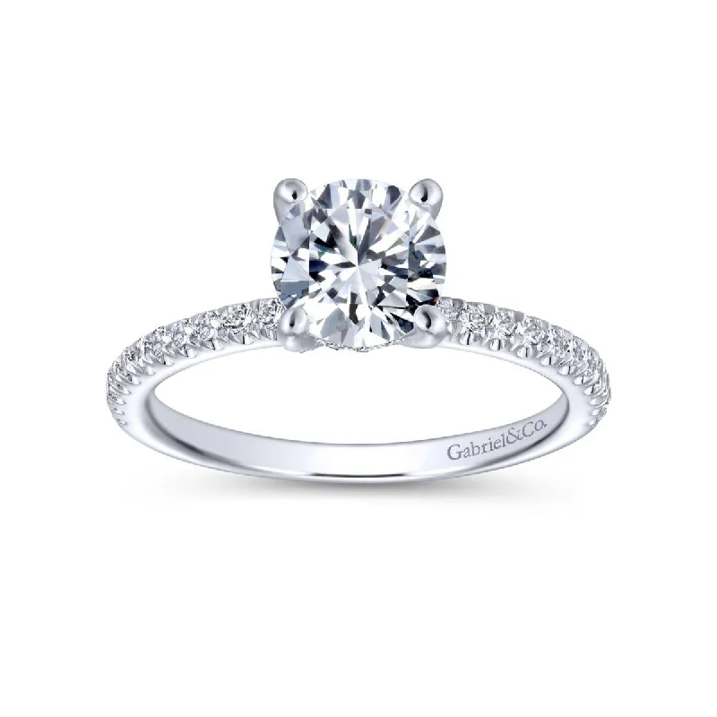 Women’s round cut engagement rings-Diamond Engagement Ring