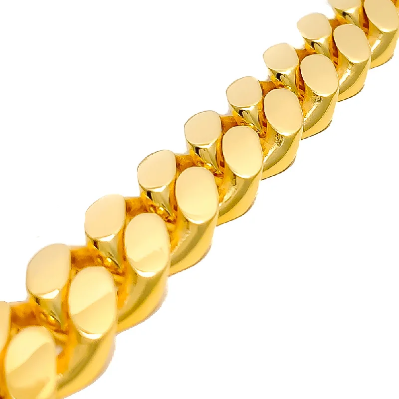 Women’s pearl and silver bracelets-Dazzling 22k Gold Men's Bracelet