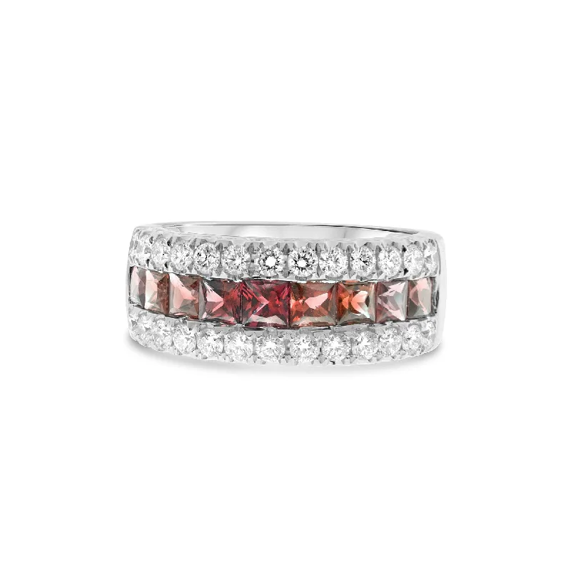 Women’s cathedral engagement rings-Ruby and Diamond Ring