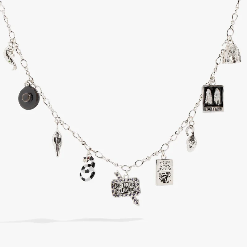 Women’s solitaire diamond necklaces-Beetlejuice® Souvenir Charm Necklace