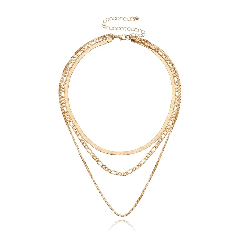 Women’s fashion necklaces-Simple Style Solid Color Alloy Plating Gold Plated Women's Necklace