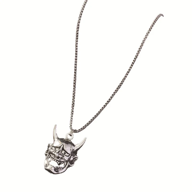 Women’s sapphire necklaces-Hip-hop Ghost Stainless Steel Alloy Plating Unisex Pendant Necklace