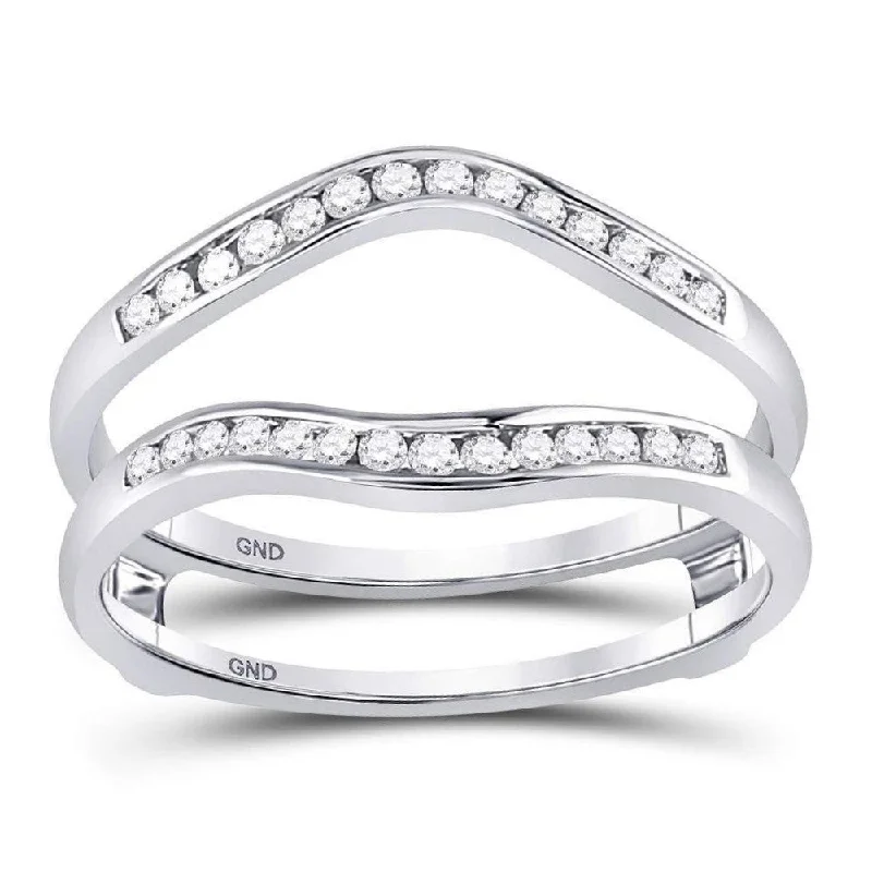 Women’s white sapphire engagement rings-1/4ctw Diamond Ring Guard